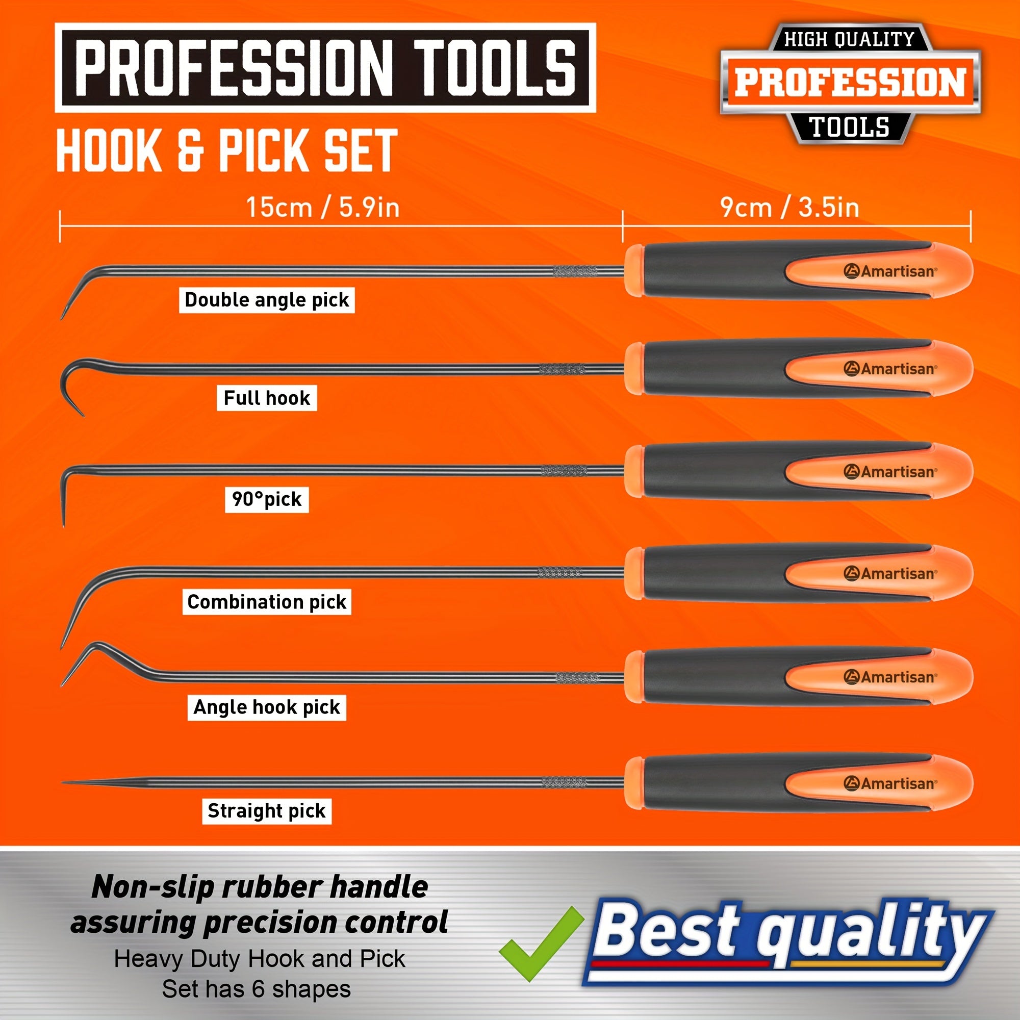 Kit de 6 sellos de aceite con ganchos, anillos de sellado en forma de O para automoción, herramientas de desmontaje