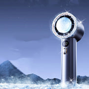 Portable Dual-Function Cooling Fan with USB Rechargeable Battery 10 Speeds Lightweight Desktop Handheld