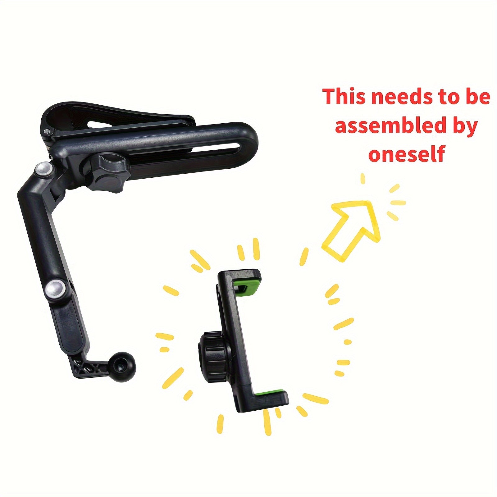 Boshqariladigan 1080° aylanuvchi avtomobil telefon tutqich, bardoshli ABS mobil stend, barcha smartfonlar uchun