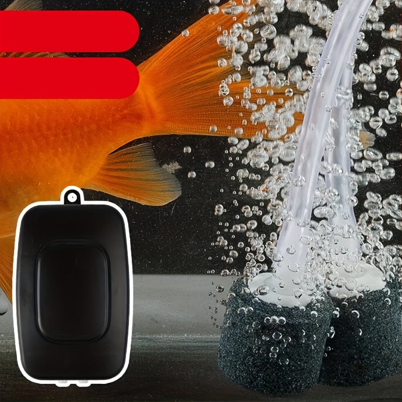 USB Portable Aquarium Air Pump with Dual Adjustable Holes for Fish Tanks Quiet Oxygenation