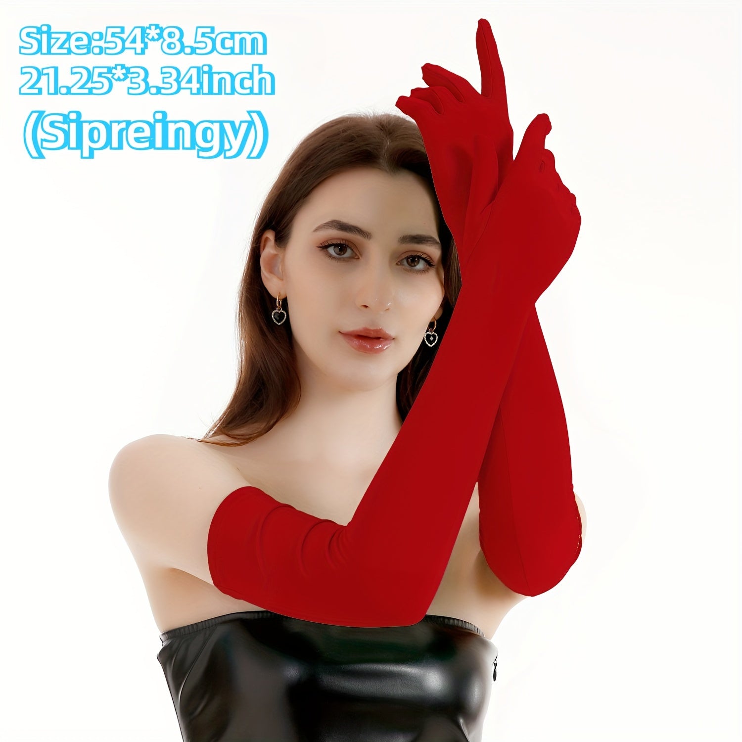 Long-Sleeve Formal Gloves Polyester for Dancing Weddings Shows