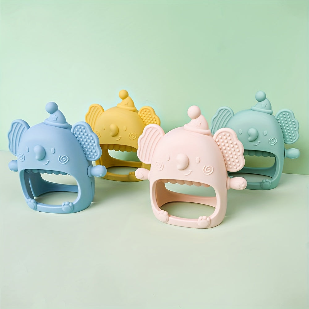 Baby Silicone Teether Mitten Non-Slip BPA-Free Cartoon Washable for Teething