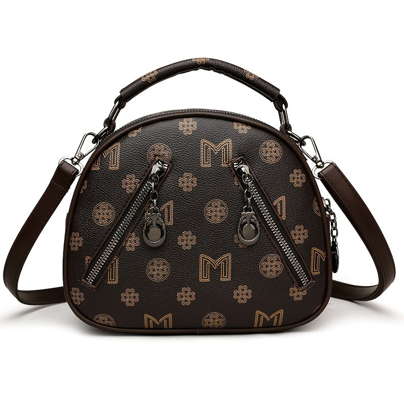 Bolso bandolera para mujer con compartimentos de doble cremallera, material sintético resistente al agua, ligero