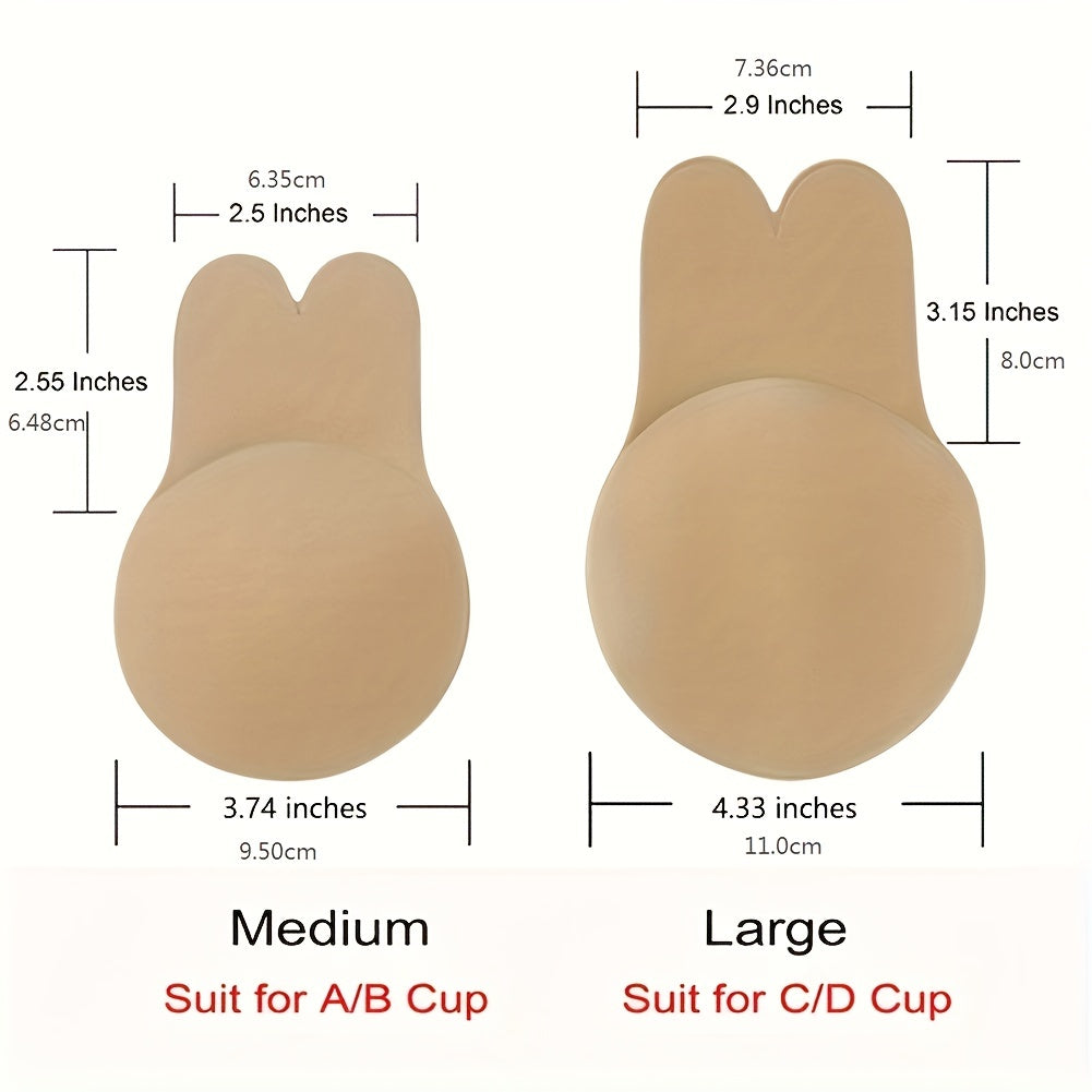 Women’s Invisible Strapless Push-Up Bra Seamless Anti-Convex Wireless Knit Fabric