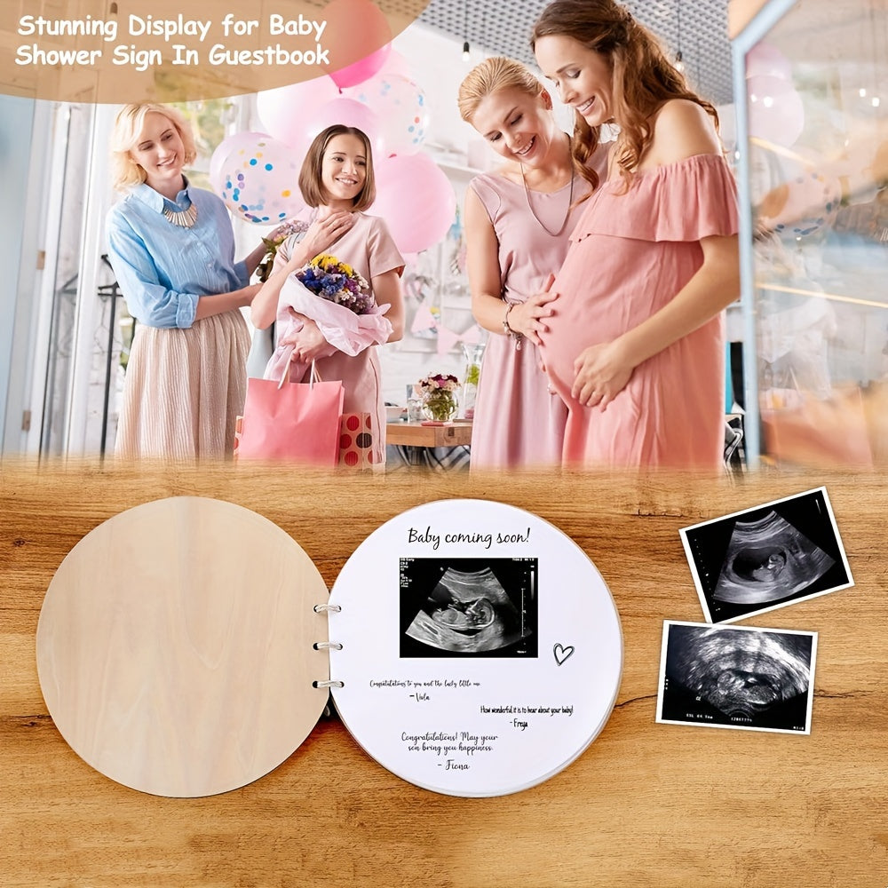 Libro de visitas de madera para ducha, recuerdo, decoración para el hogar, para el Día de la Madre y días festivos