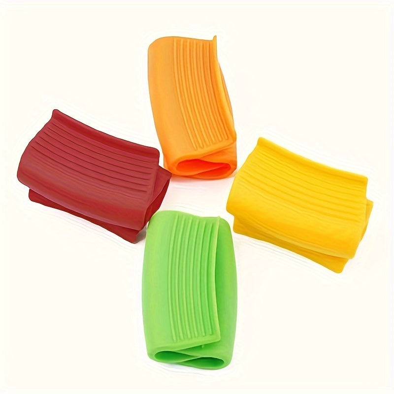 Set of 2 Silicone Oven Mitts Heat-Resistant Cooking Gloves for Hot Pots and Pans