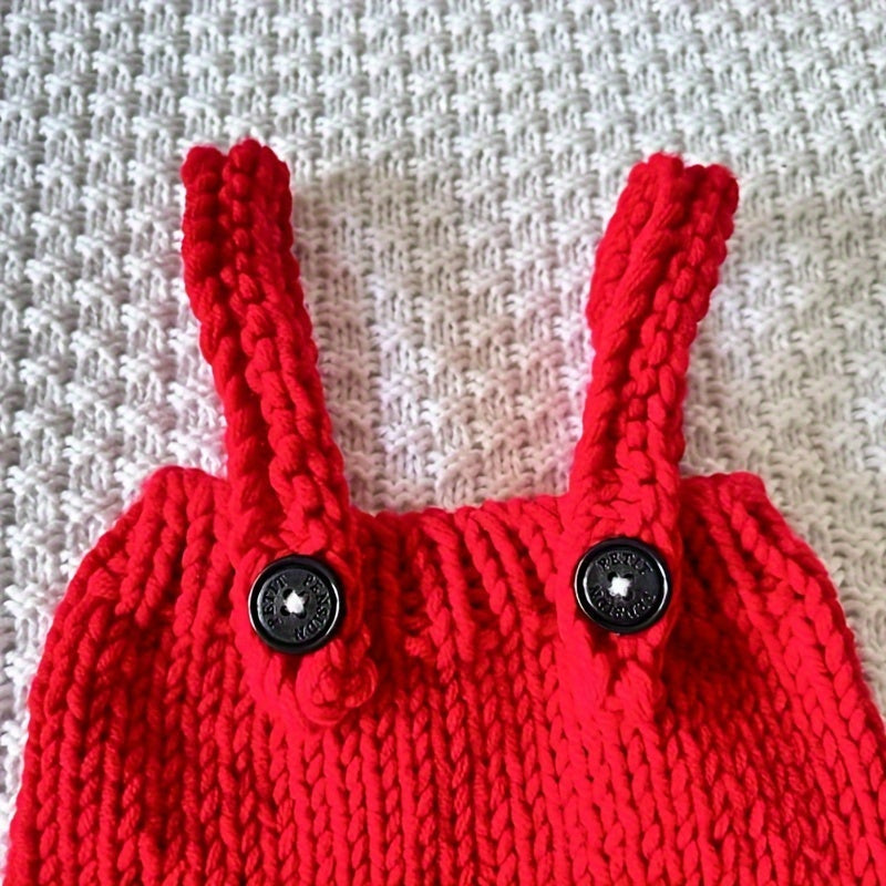 Baby Christmas Crochet Outfit for Newborns Santa Hat and Pants Set Infant Holiday Costume