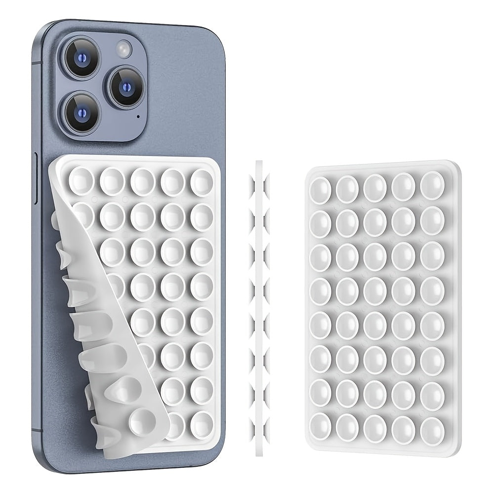 Double-Sided Silicone Suction Cup Phone Holder for iPhone Android Adjustable Angle Compact Design