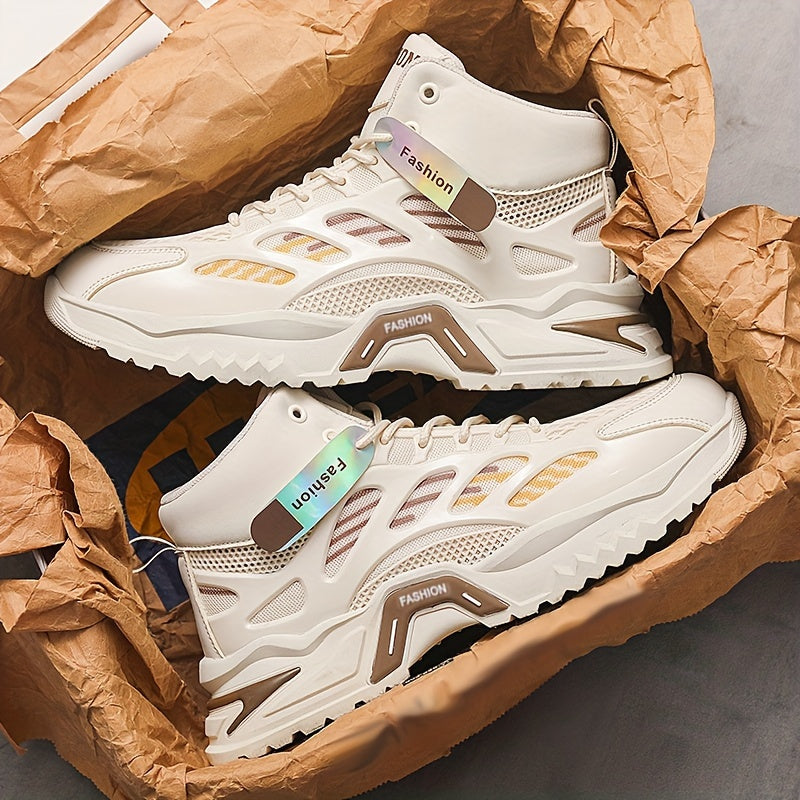 Men's Large Size Sneakers with Thick Sole for Casual and Skateboarding