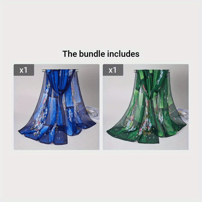 Women's Lightweight Chiffon Scarf Boho Summer Breathable Shawl Headscarf Beach Towel