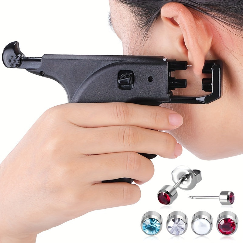 Ear Piercing Kit for Salon and Home Use Sterile Piercer Machine and Studs