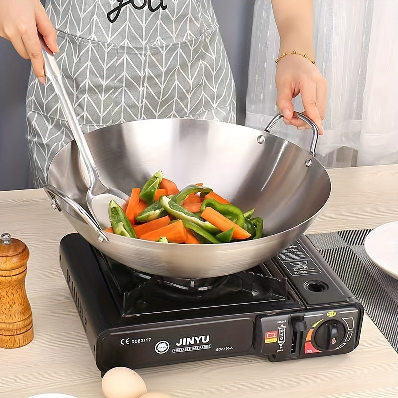 Stainless Steel Wok Cookware for Gas and Induction Stoves