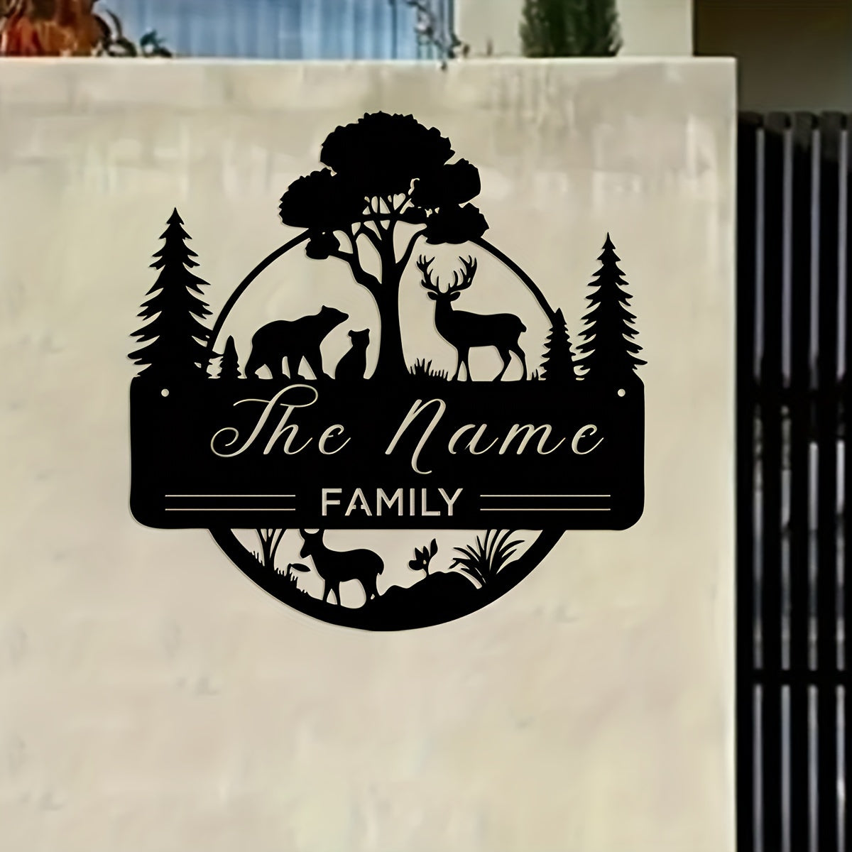 Personalized Family Metal Sign Custom Surname Wall Decor Housewarming Gift