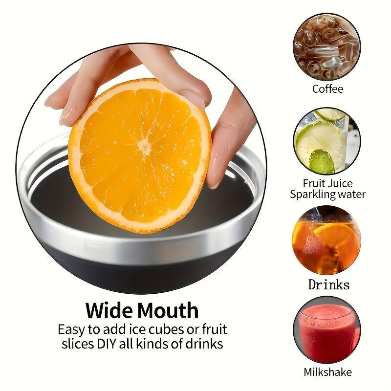 40oz Izolyatsiyalangan Tumbler tutqich va qobiq bilan, issiq va sovuq ichimliklar uchun, shishaga chidamli