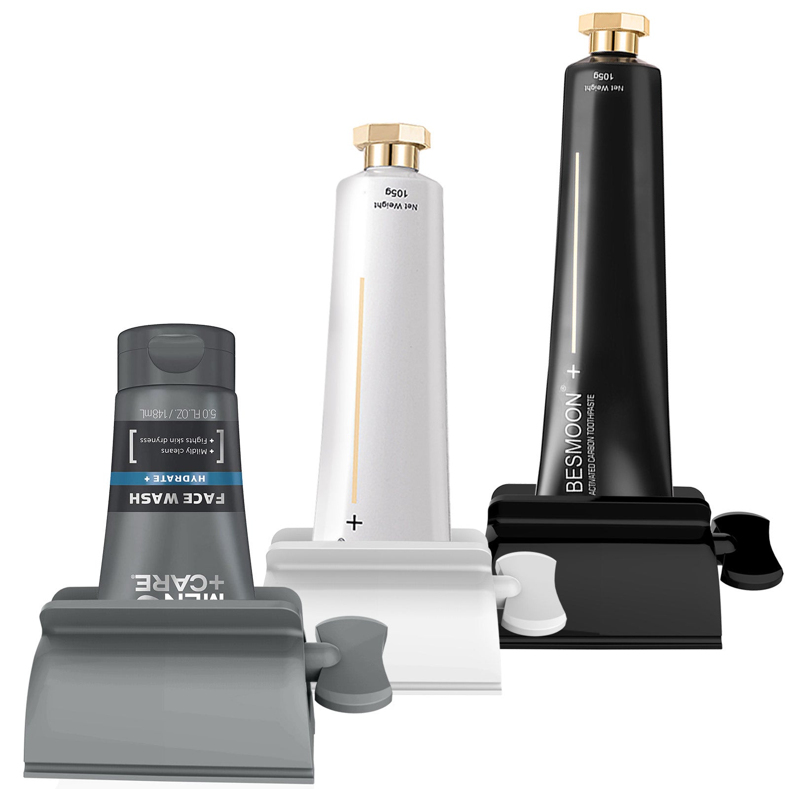 3 dona tish pastasi dozator to'plami hammom aksessuarlari uchun oshxona va sayohat