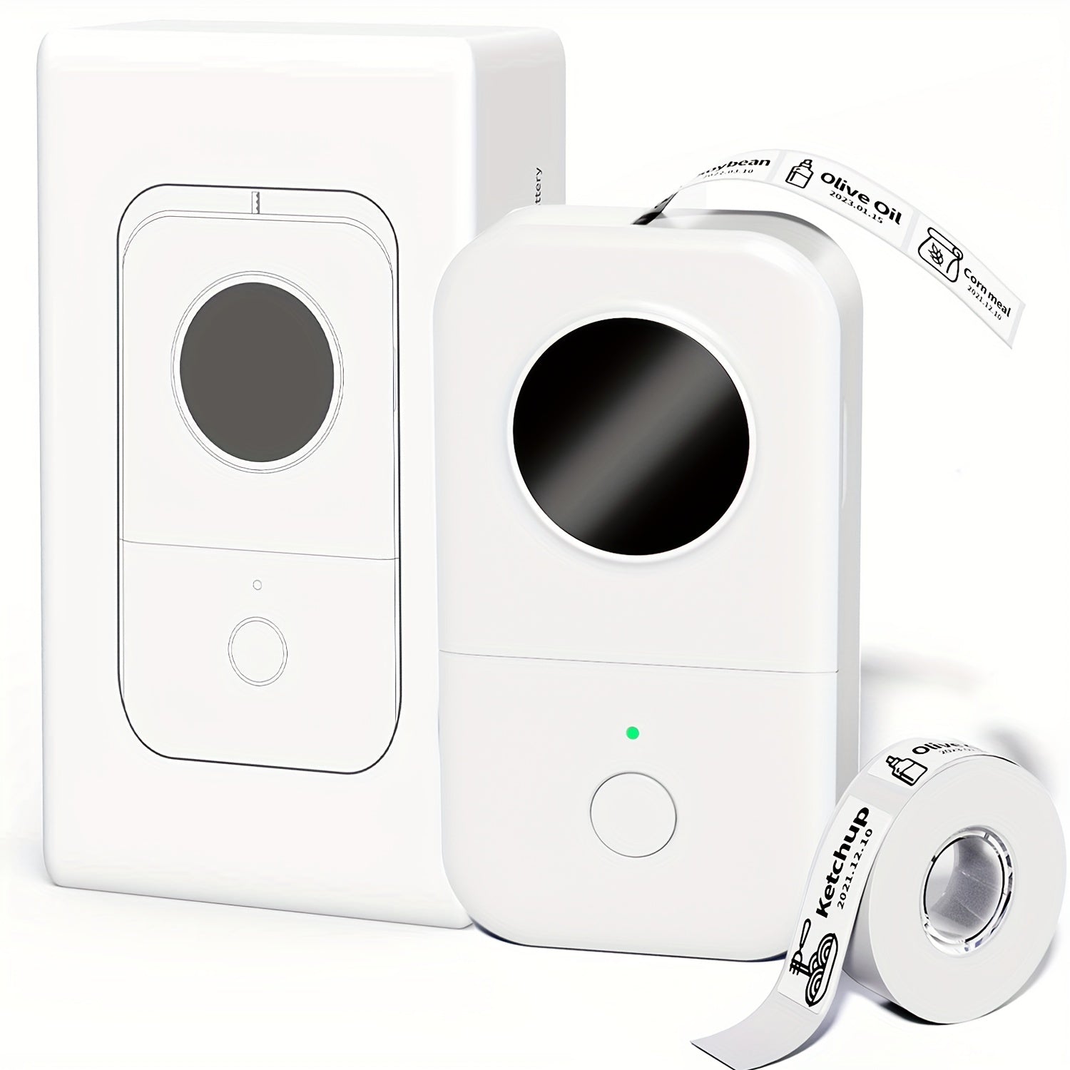 Mini Portable Thermal Label Maker for Jars, Kitchen, Clothes, Jewelry with Smartphone Compatibility