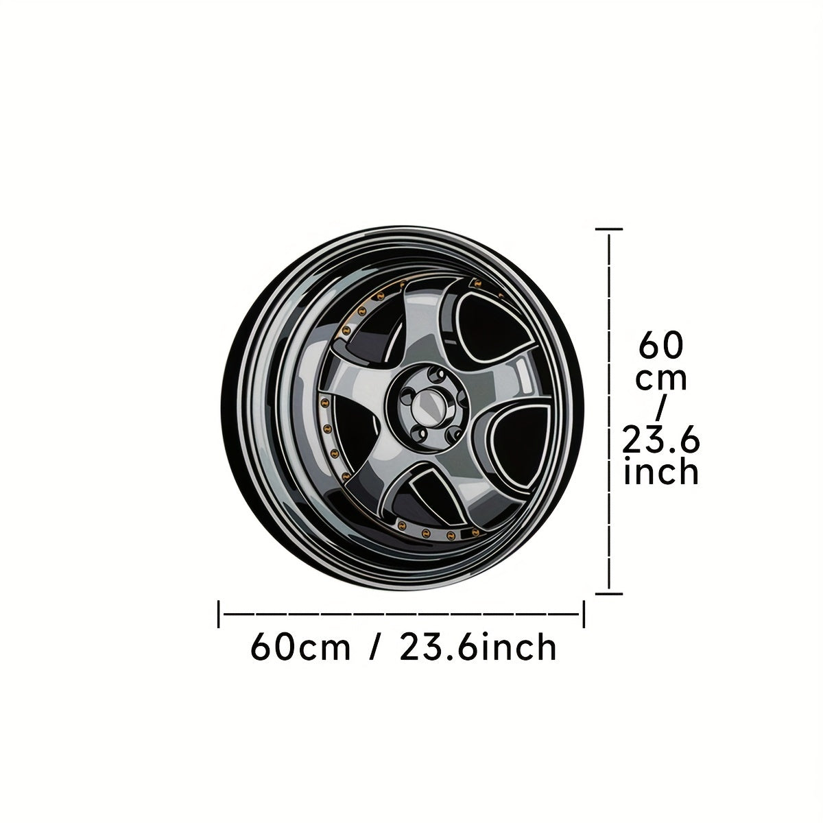 Прибрежный круглый коврик для ремонта 6 мм кристальный бархат противоскользящий с золотой каймой