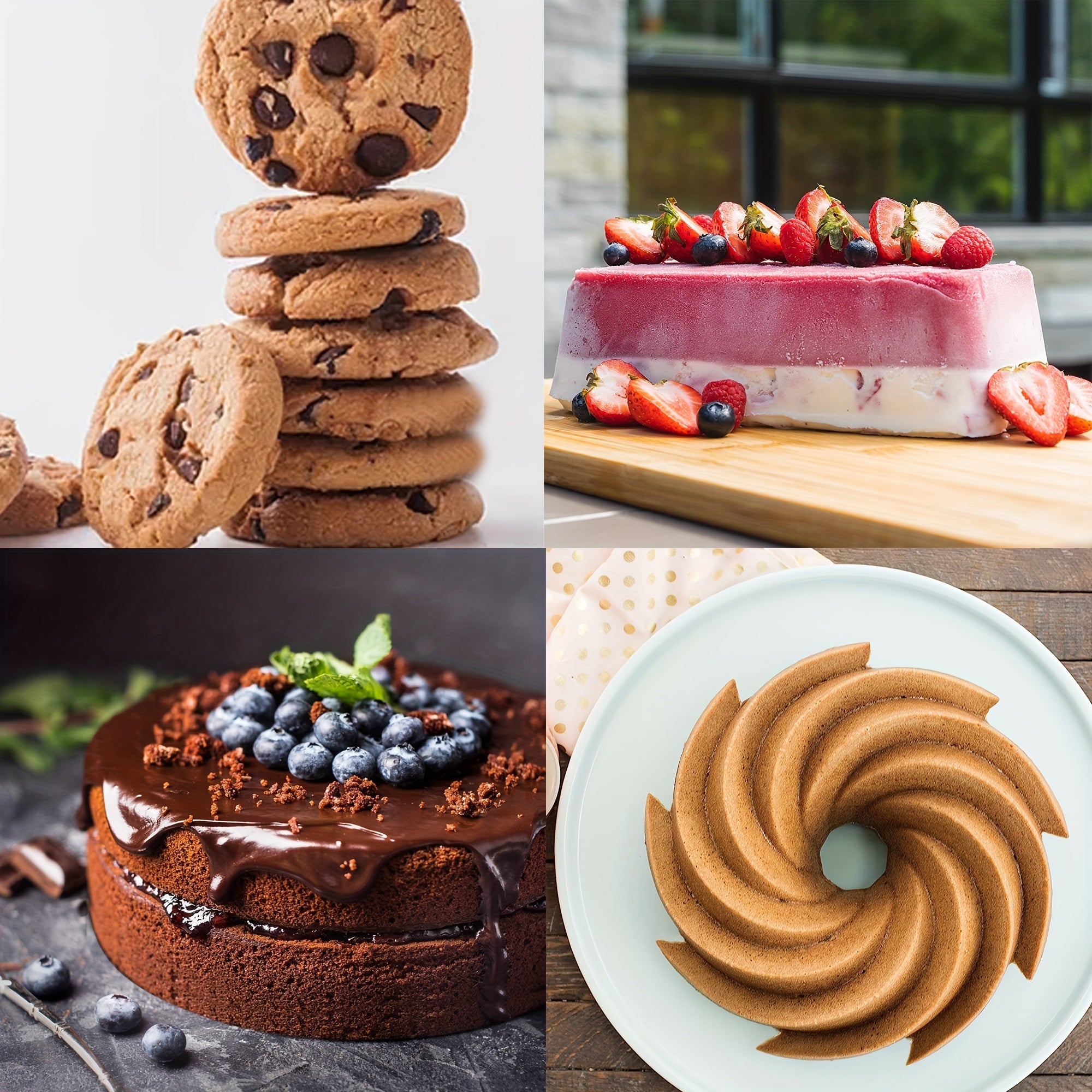 Silicone Baking Set 45 Pieces Nonstick Bakeware for Cookies Cakes Muffins