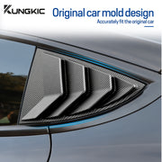 Rear Car Window Shutter Cover Carbon Fiber Pattern for Tesla Model 3