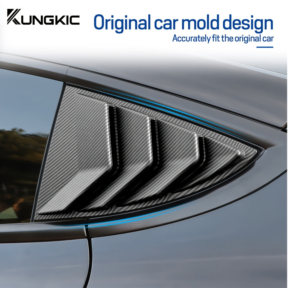 Rear Car Window Shutter Cover Carbon Fiber Pattern for Tesla Model 3