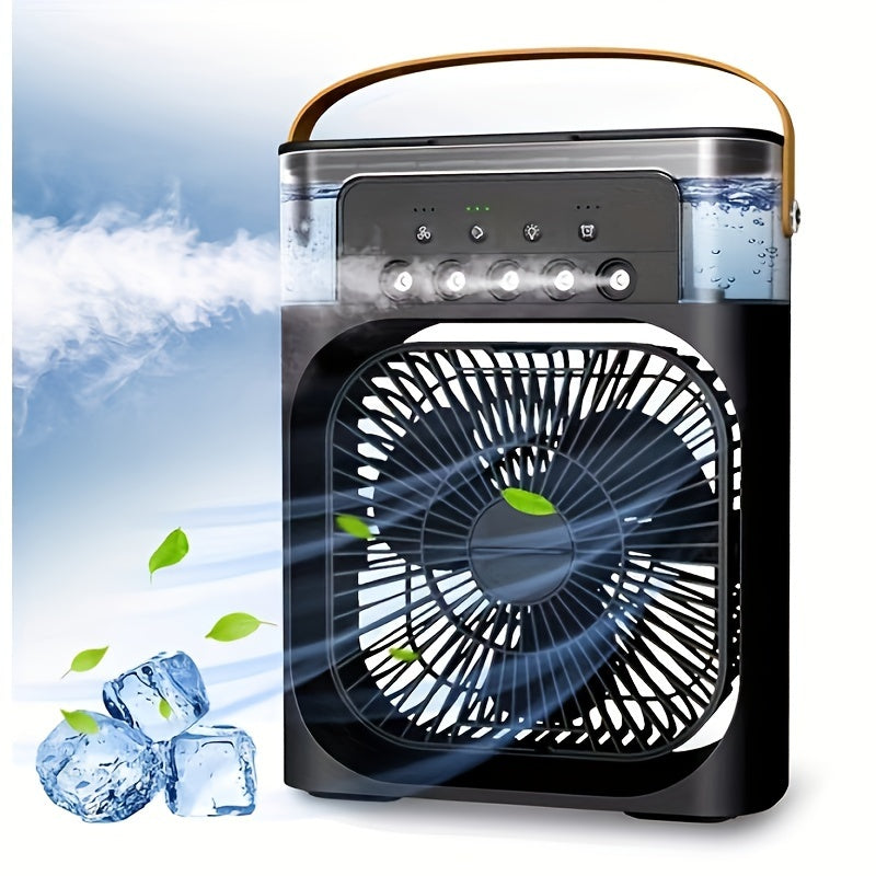 Portable USB Cooling Fan with Mist Humidifier for Bedroom Office Travel