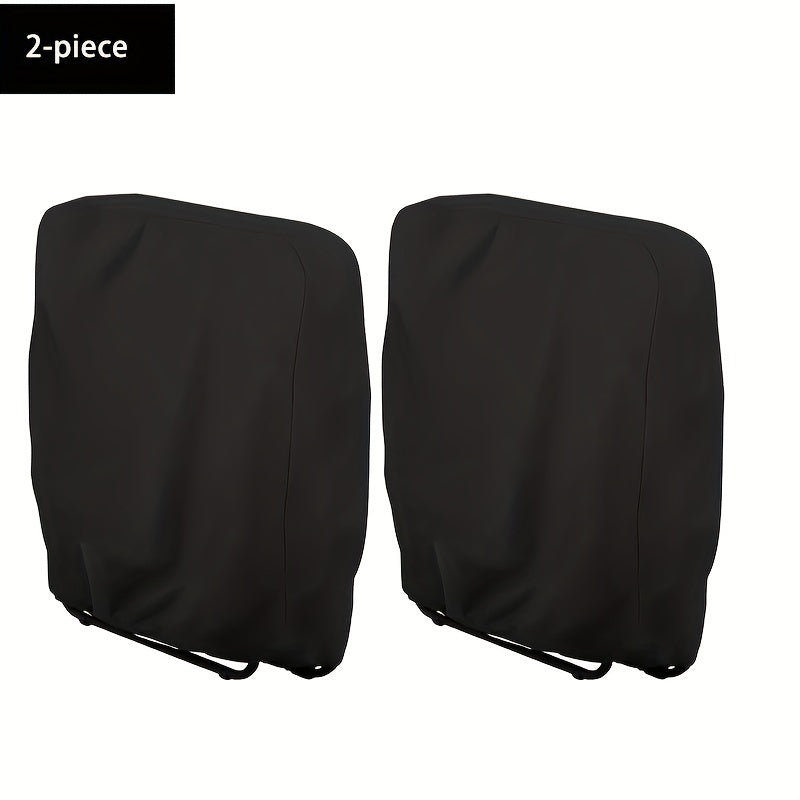 Outdoor Polyester Folding Chair Cover UV-Resistant All-Season Black with Drawstring