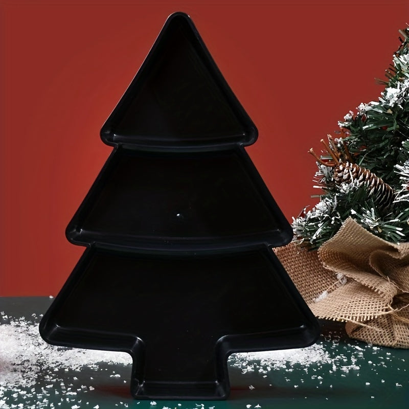 Plastic Christmas Tree Snack Tray for Parties and Gifting