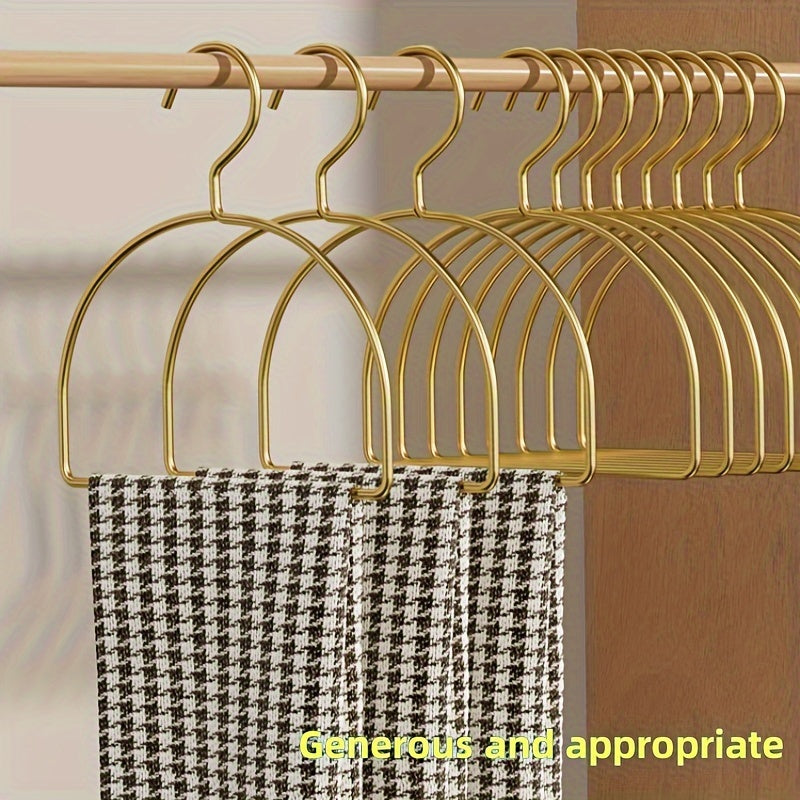 Golden Metal Scarf Hangers Set of 2 4 or 6 Iron Closet Organizer for Neckties and Scarves