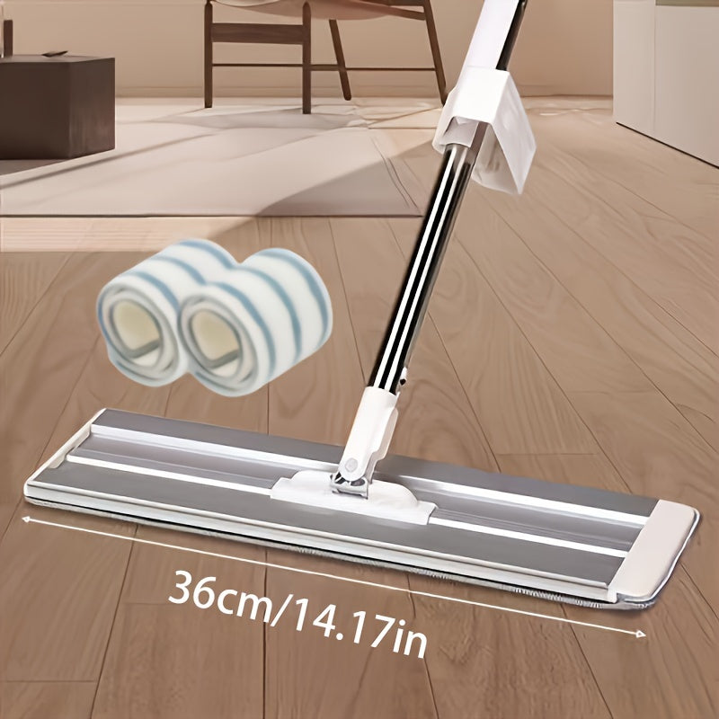 Extendable Flat Mop with 360° Rotation, 41.91cm Wide, Includes 2 Extra Pads