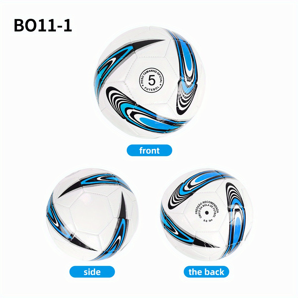 Balón de fútbol de PVC cosido a mano para adultos, para entrenamiento y juego al aire libre