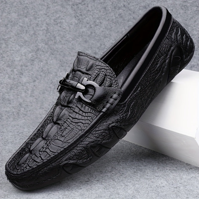 Men's Vintage Cow Leather Slip-On Penny Loafers for Formal Casual Wear