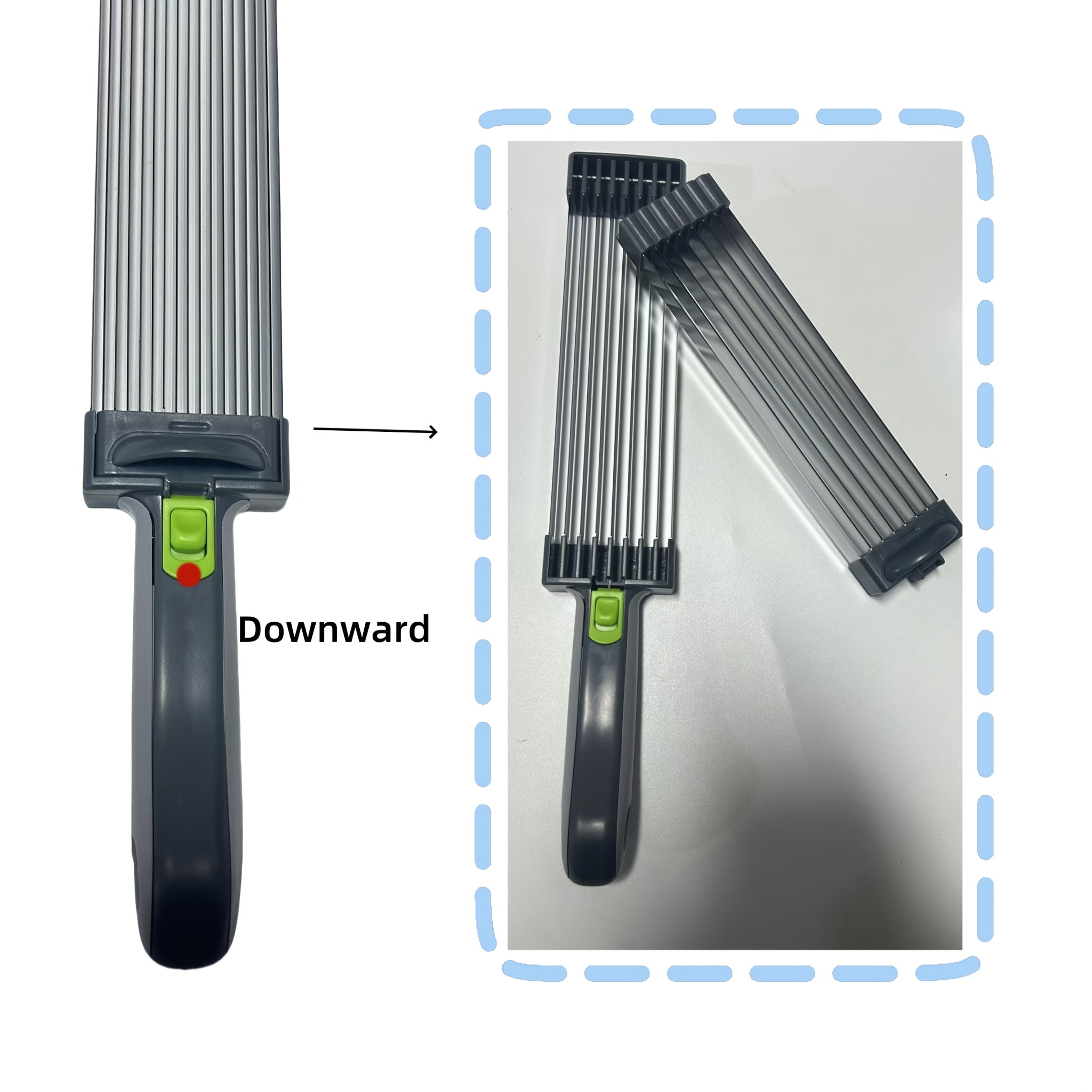 Stainless Steel and ABS Handheld Meat Cutter 8-in-1 Kitchen Slicer Dicer Grinder