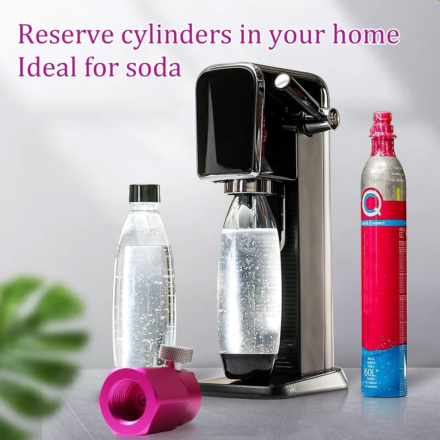 Válvula de cilindro de gas púrpura rojo para recarga de CO2 y conexión rápida