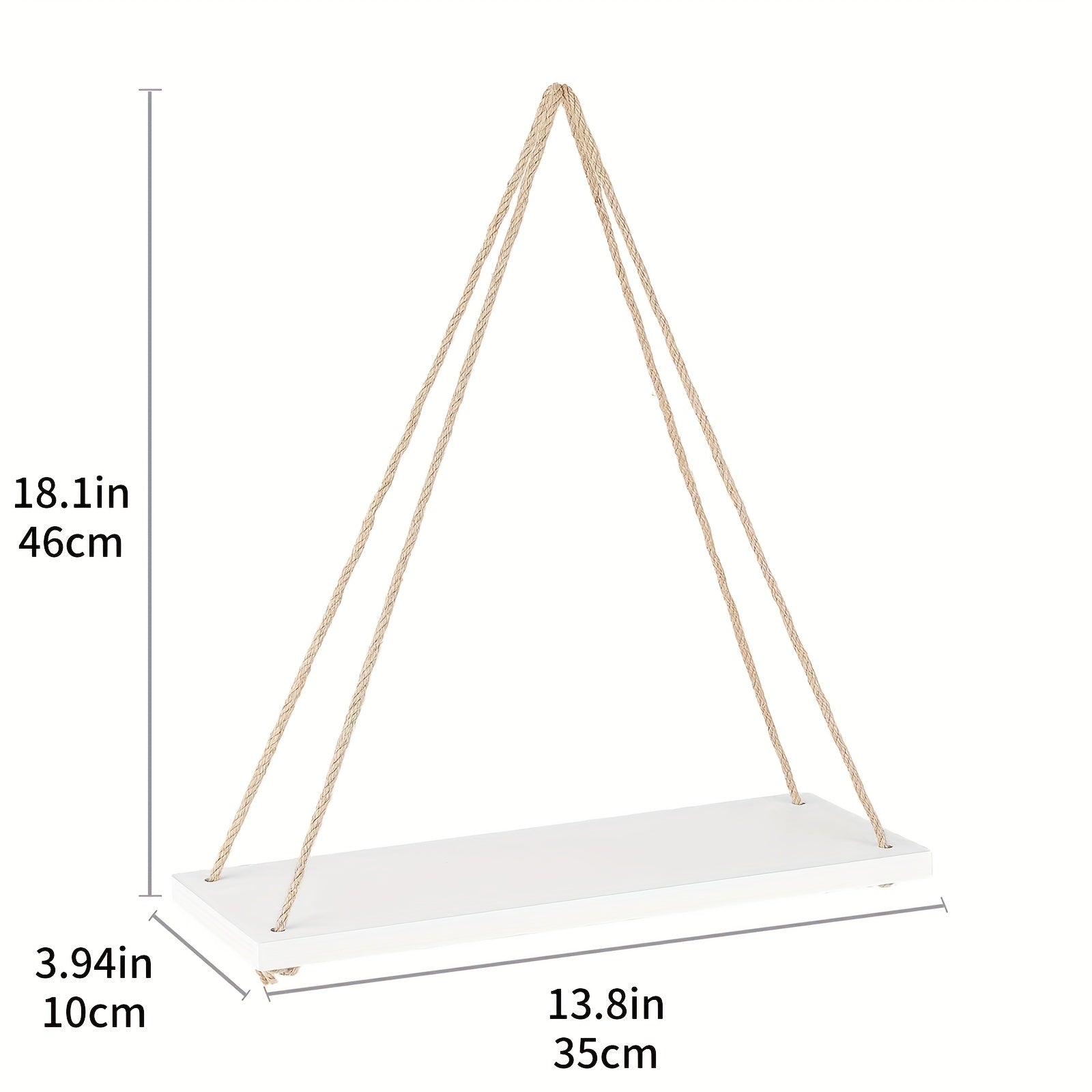 Boho Wall Shelf Set with Rustic Wood Shelves for Storage and Display