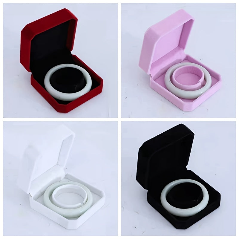 Бархатная восьмиугольная шкатулка для украшений для женщин и девочек