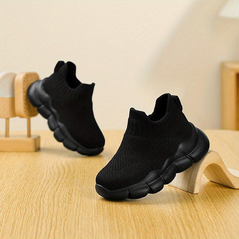 Toddler Boys Girls Spring Casual Slip-On Shoes Fabric Upper EVA Sole Low Top Solid Color