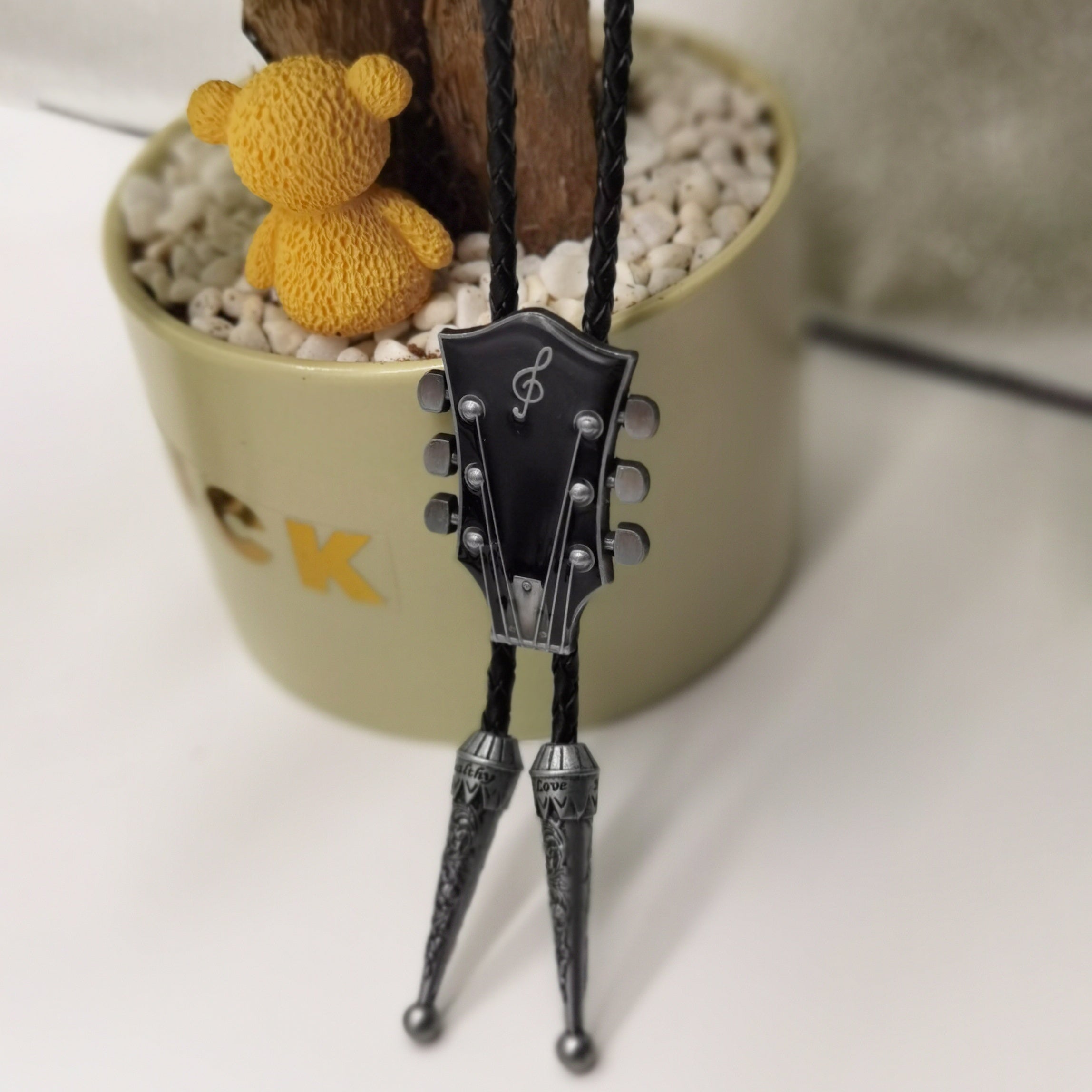 Набор западных ковбойских брошек-боло с гитарой и аксессуарами в кантри-стиле