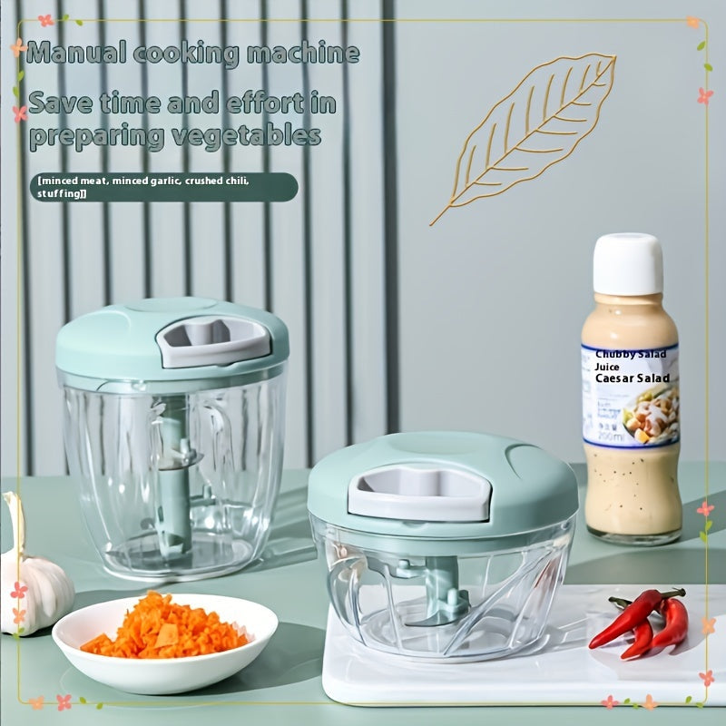 Manual Vegetable Chopper Garlic Press Grater Kitchen Tool Plastic Metal