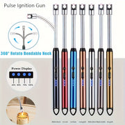 Universal metall USB qayta to'ldiriladigan shamollarga qarshi arc yong'og'i, shamlar va BBQ uchun