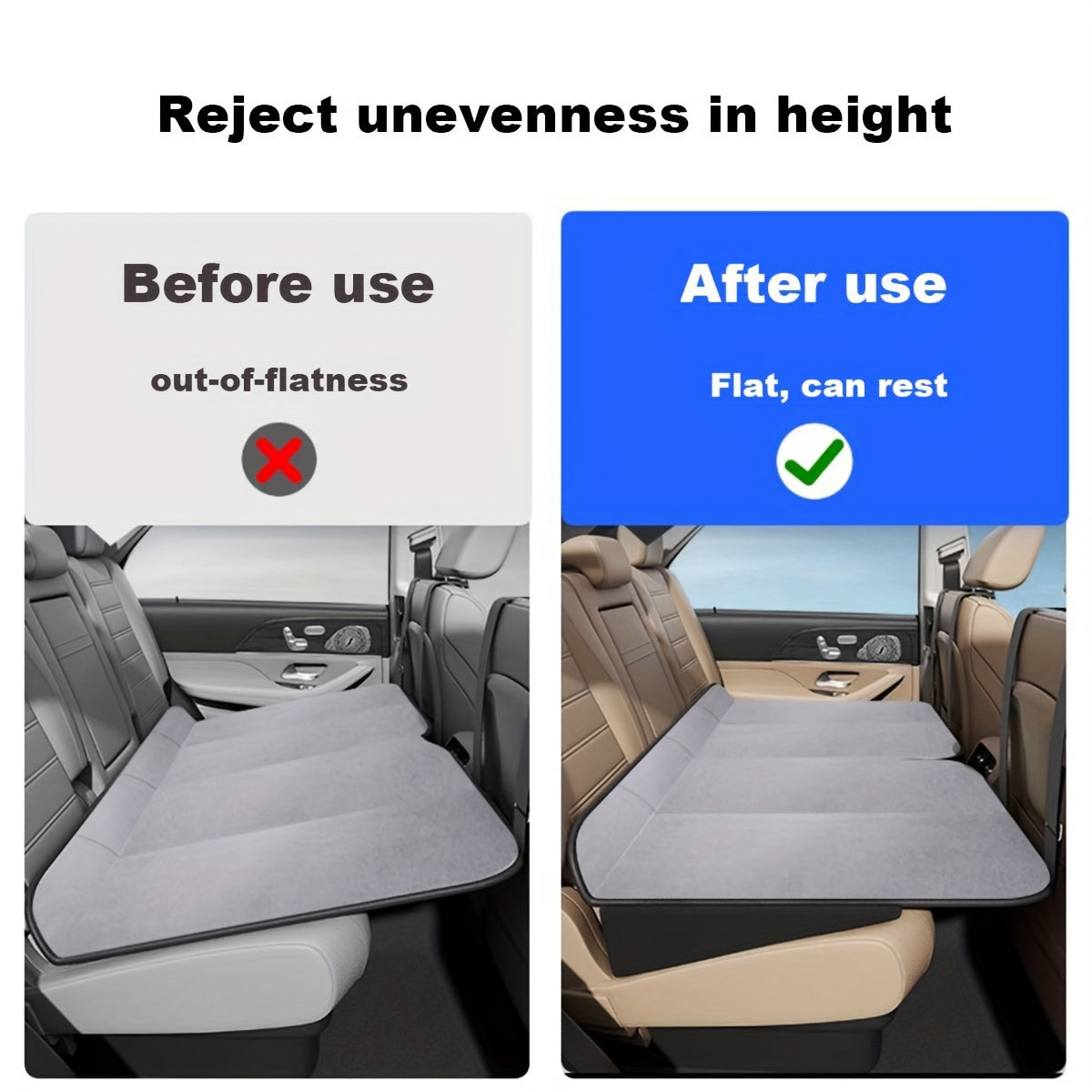 Avtomobil orqa o'rindiq yostiq to'plami, xotira ko'fi, engil mikrotoʻlqin, tekis uxlash