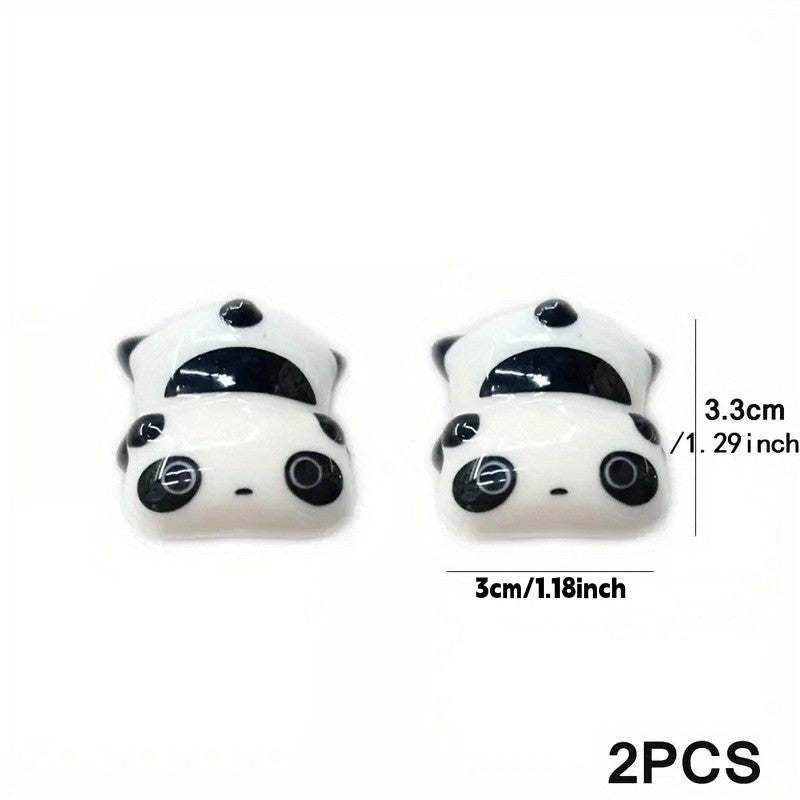 Ceramic Panda Chopstick Holders and Pen Holders Creative Cartoon Decor 3.28cm