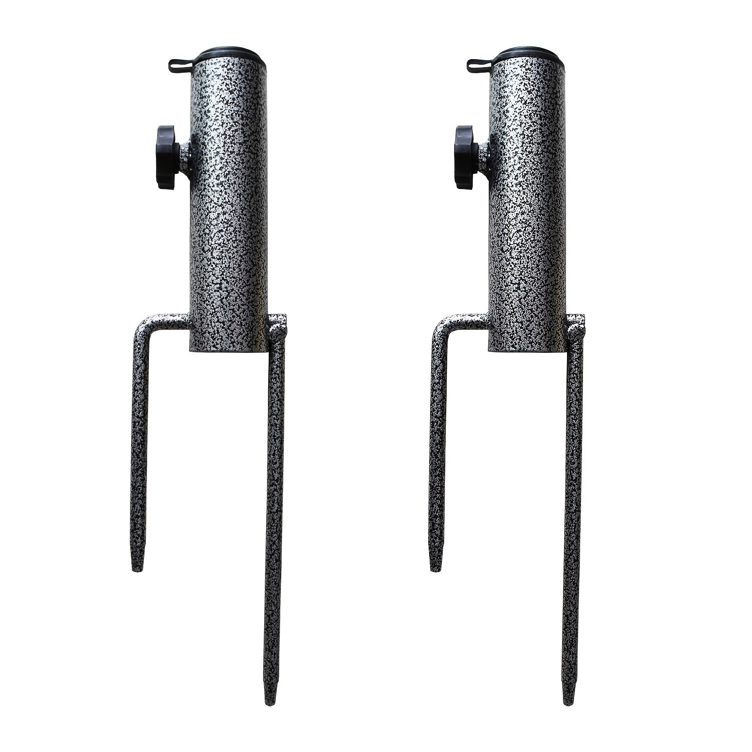 Heavy Duty Metal Ground Anchor for Patio and Beach Umbrellas with Two Forks for Soil and Outdoor Use
