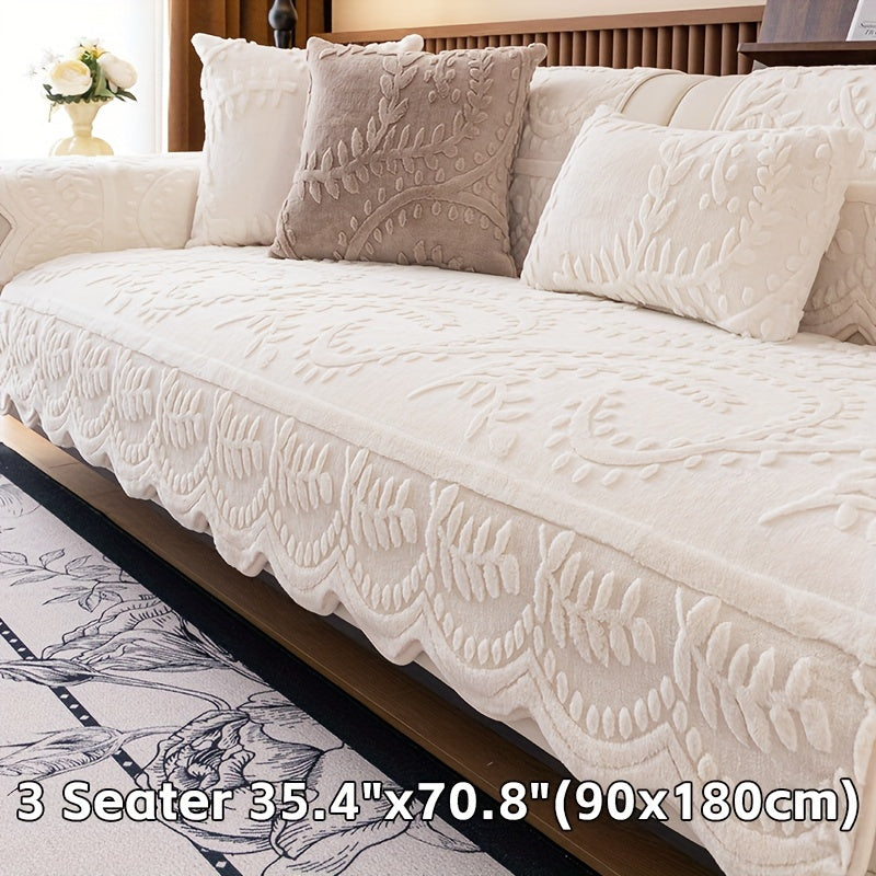 Пуховое покрытие для дивана с леопардовым принтом, сделанное из толстого искусственного меха, подходит для домашних животных, не скользит, подходит для различных размеров диванов. Идеально для декора гостиной, спальни или офиса.