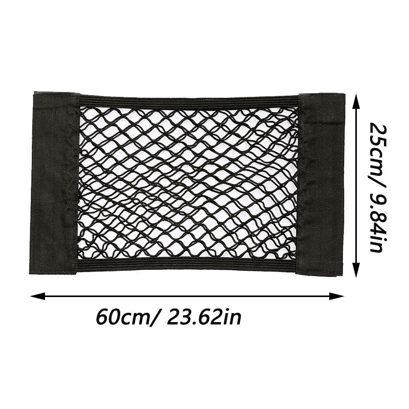 Car Rear Trunk Storage Net Elastic Mesh Auto Organizer Seat Back Bag