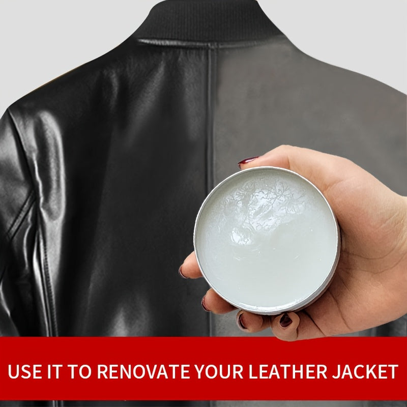 Leather Care Cream Set with Sponge and Nourishing Oil for Jackets Shoes