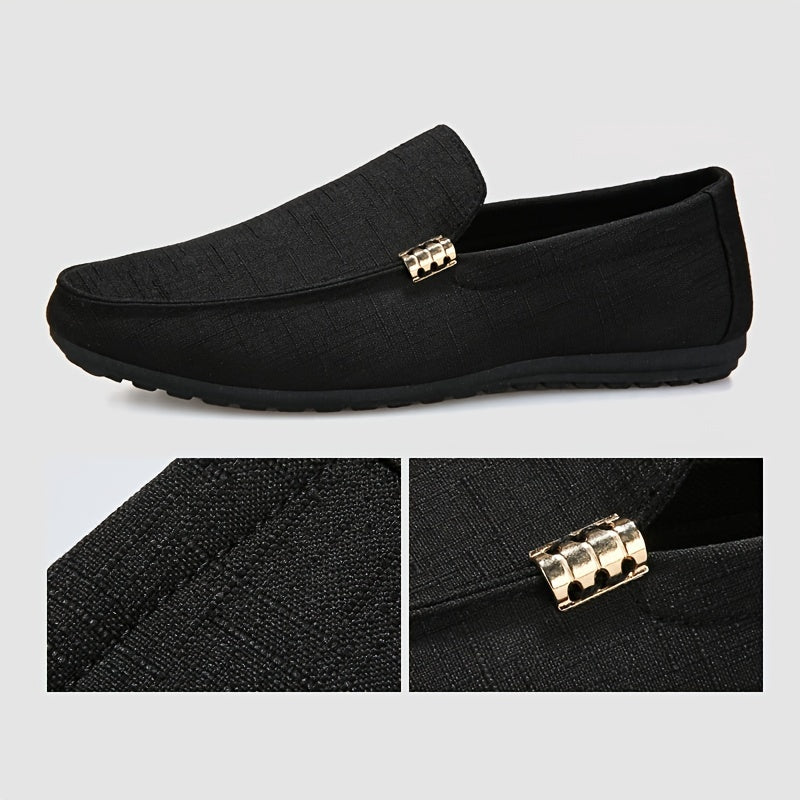 Men's Canvas Loafers Slip-On Casual Shoes for Outdoor Street Wear