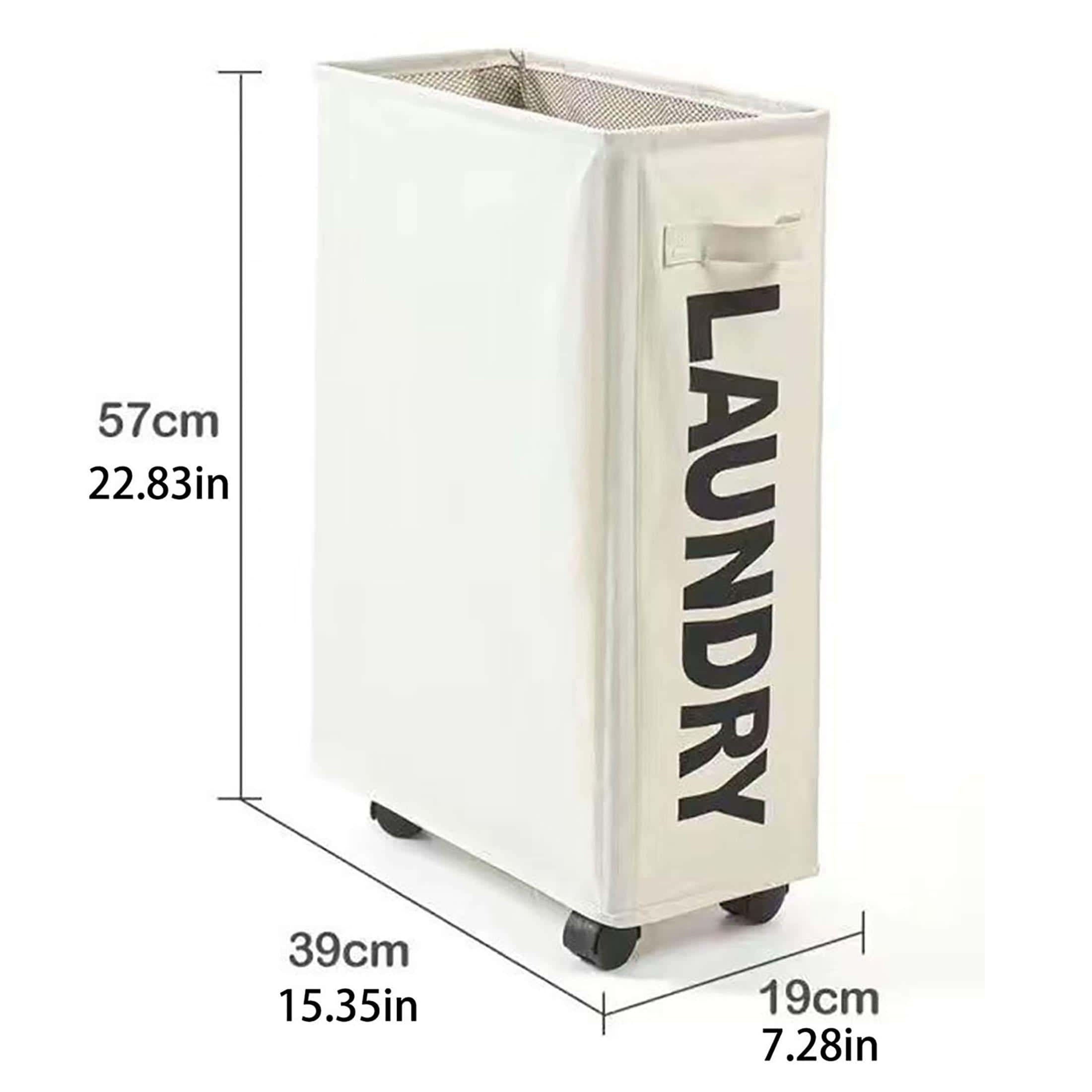 Laundry Basket with Wheels and Dustproof Mesh Cover for Clothes Transport and Sorting