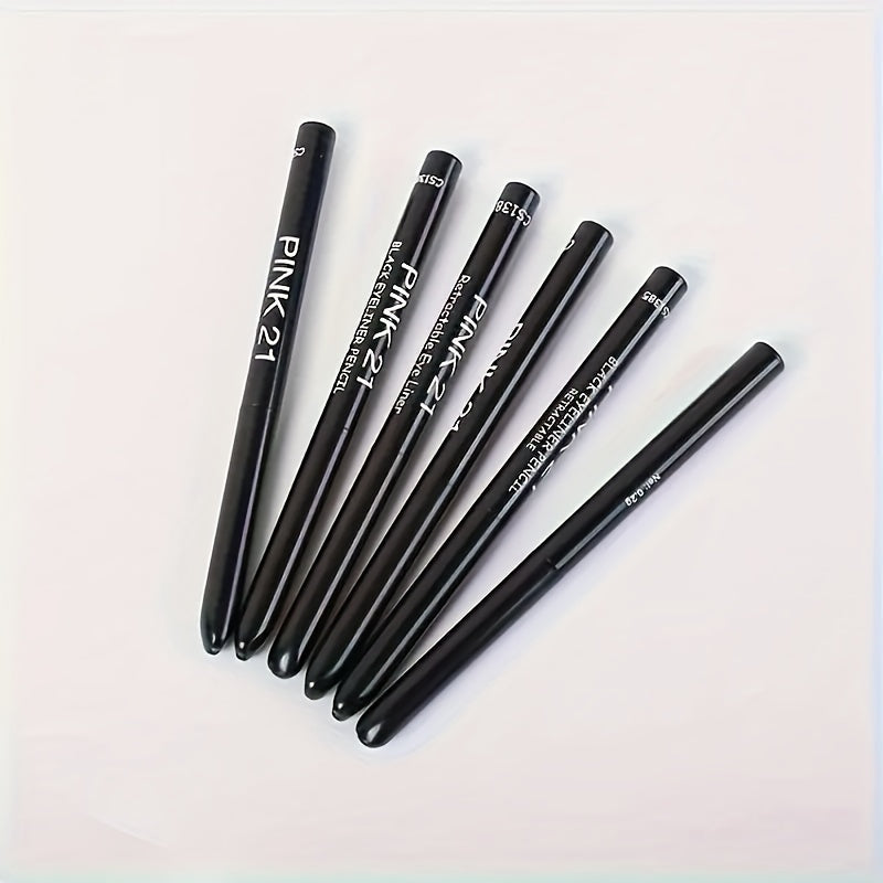 Women Waterproof Black Eyeliner Pencil Smudge-Proof Long-Lasting