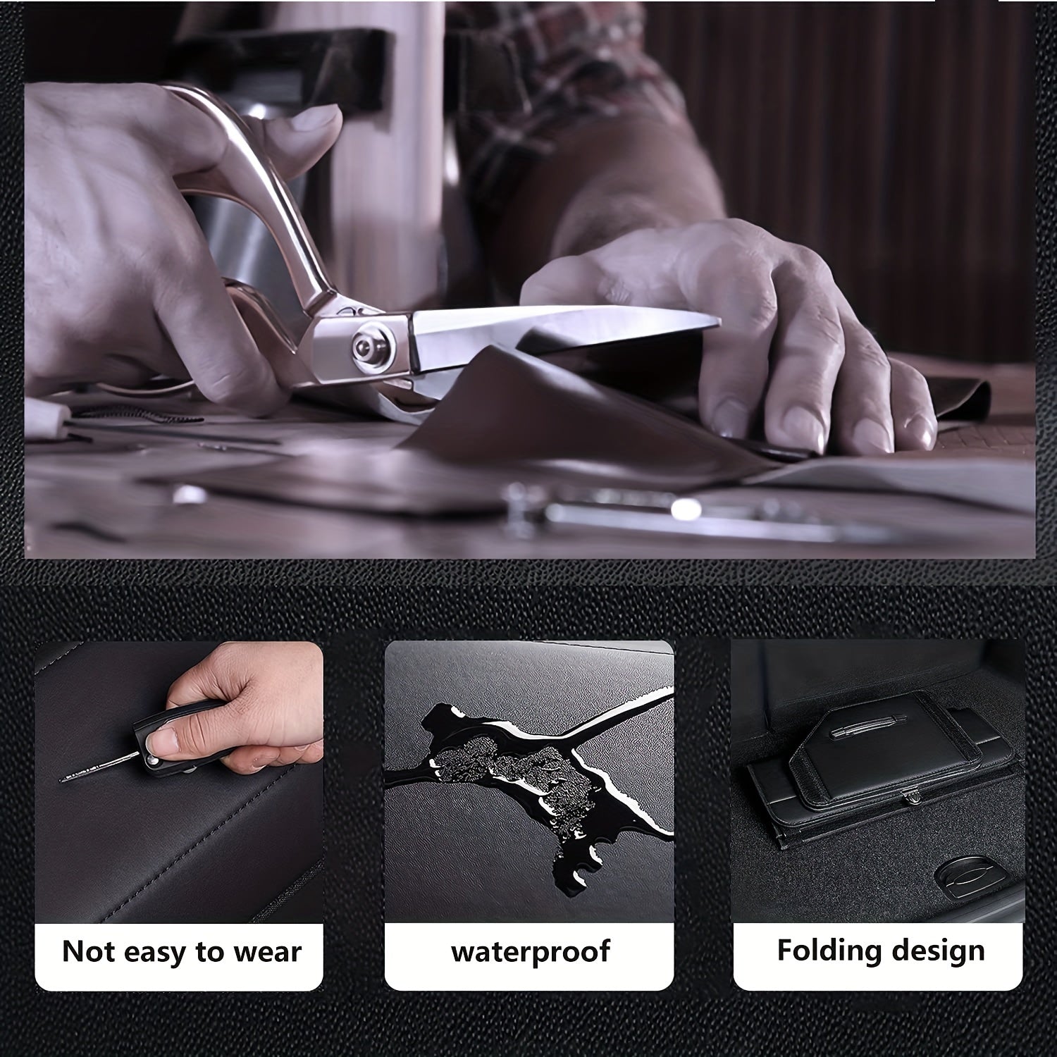 Органайзер для багажника автомобиля из искусственной кожи, складной, с несколькими отделениями, автохранилище