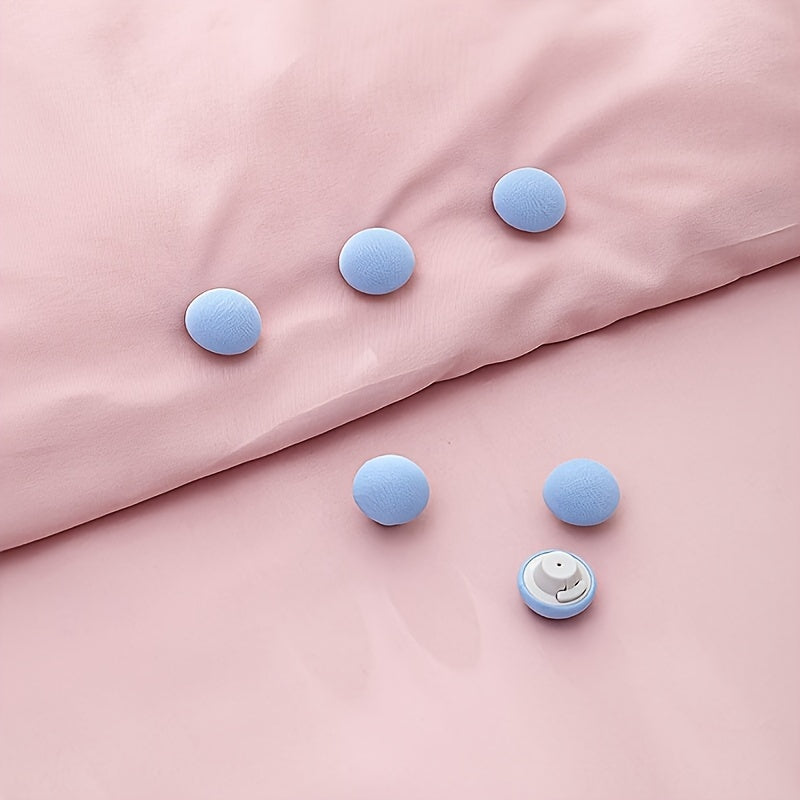 Juego de 12 clips de colcha azules para sujetar la ropa de cama, clips antideslizantes reutilizables